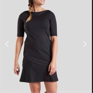 Title Nine Buttah Swiftsnap Athletic Dress S Small Black Short Sleeve No Wrinkle